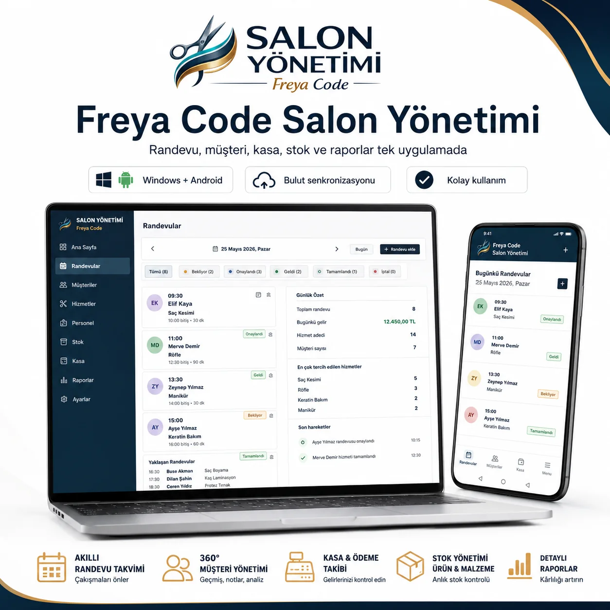 Freya Code Randevu Takip ve İşletme Yönetimi