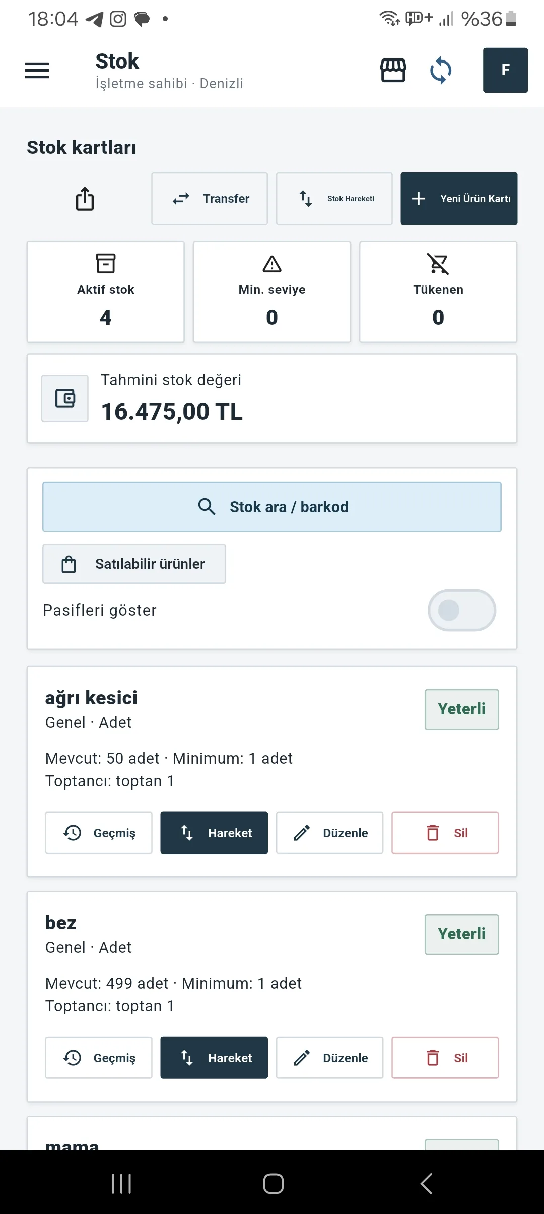 Stok Yönetimi